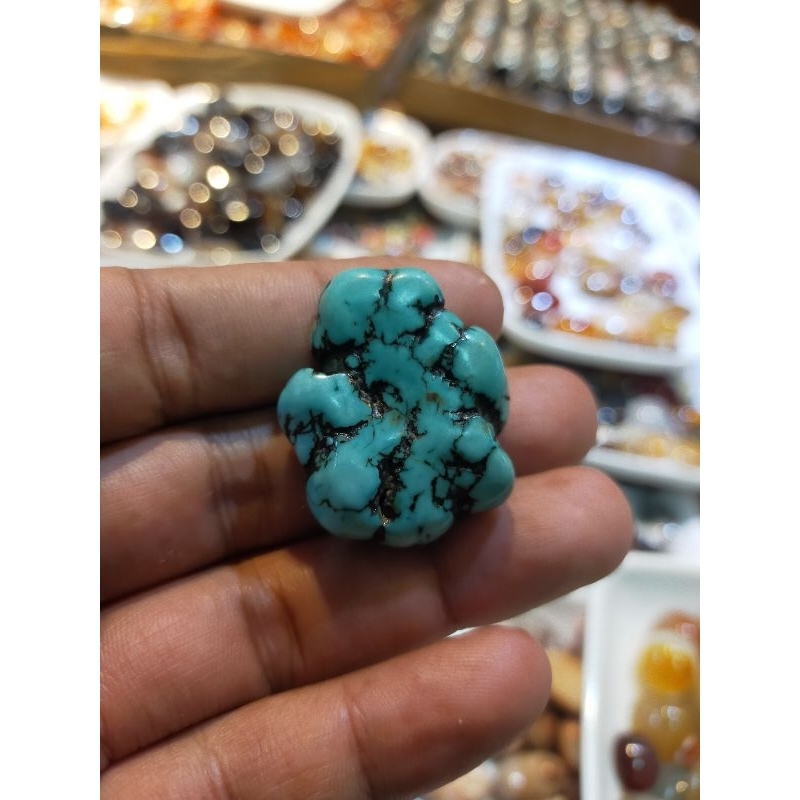 Natural bahan pirus hibai ngerikil
