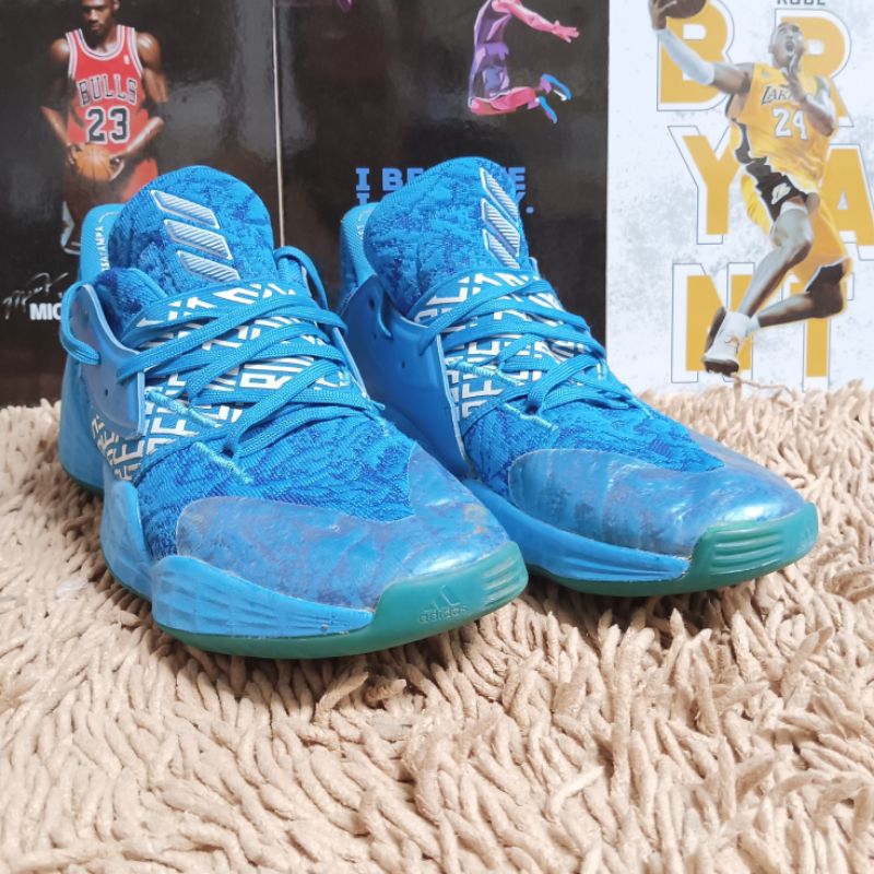 sepatu Adidas Harden vol 4 blue size 43 insole 27.5 - sepatu Adidas Harden second