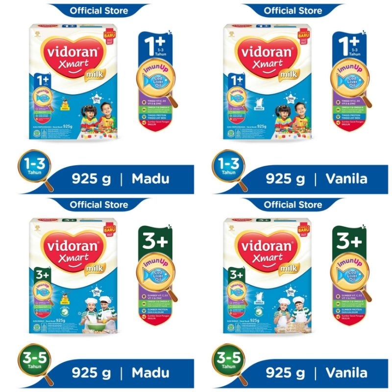 Vidoran 925gr 1+ 3+ Vanila/Madu