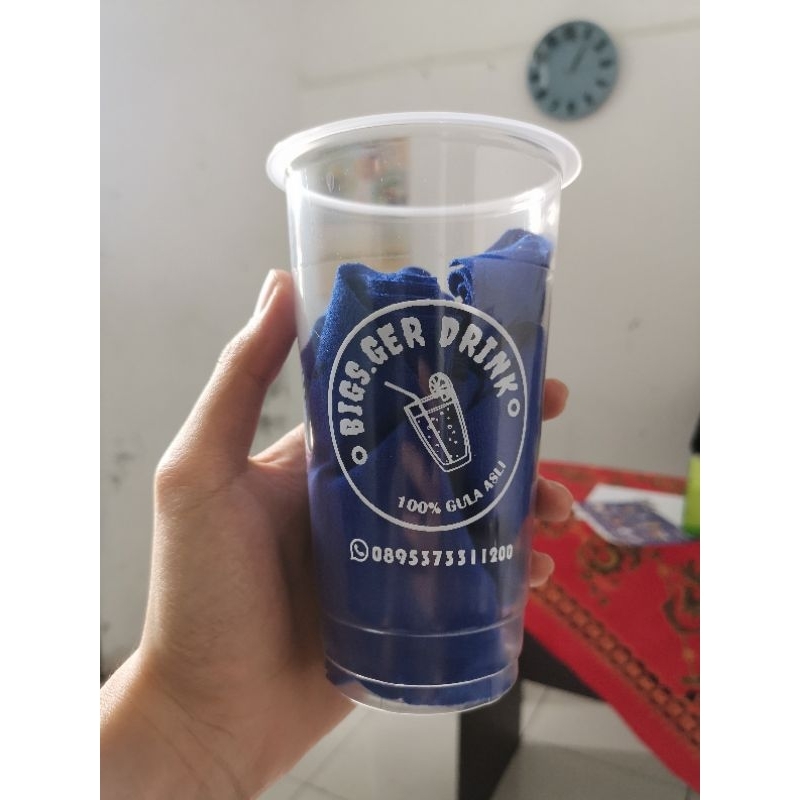Sablon Cup 22 Oz Datar Es Teh Jumbo