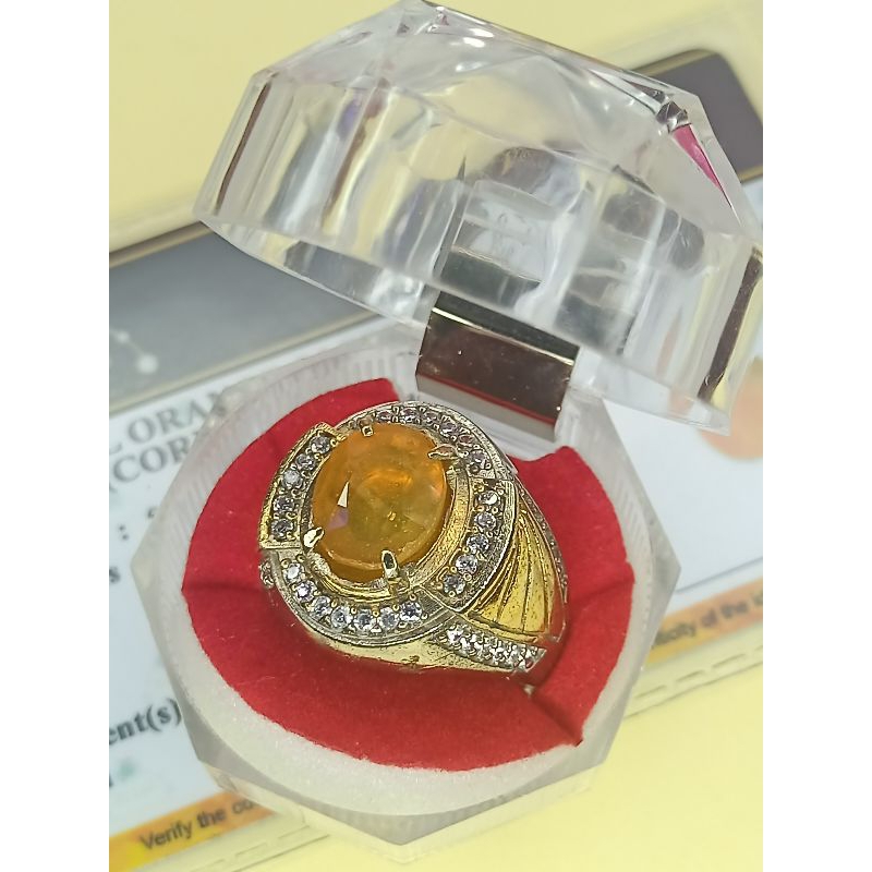 Natural Orange Sapphire (Corundum) & memo