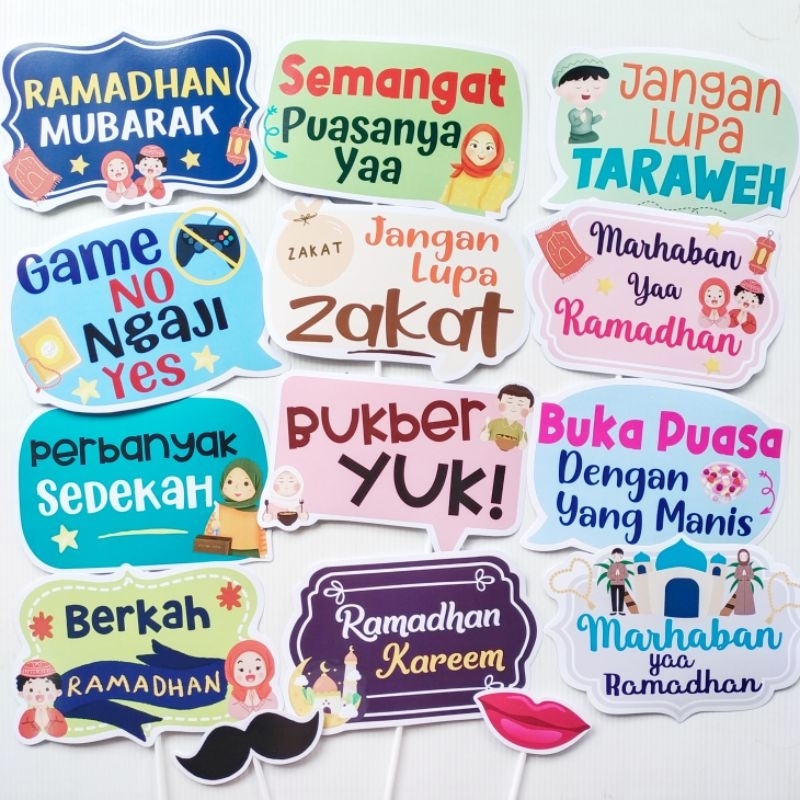 PROPS RAMADHAN MUBARAK PUASA BUKBER FUN PROPS PHOTOBOOTH