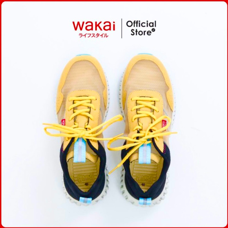 WAKAI Women’s Sneakers Hiro Butter Yellow Black Size 40 (Preloved)