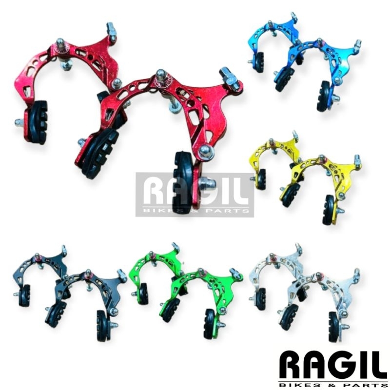 REM U BRAKE SET SEPEDA BMX MTB FEDERAL BALAP ALLOY UBRAKE ANODIZED U-BRAKE ALUMUNIUM KALIPER CALIPER