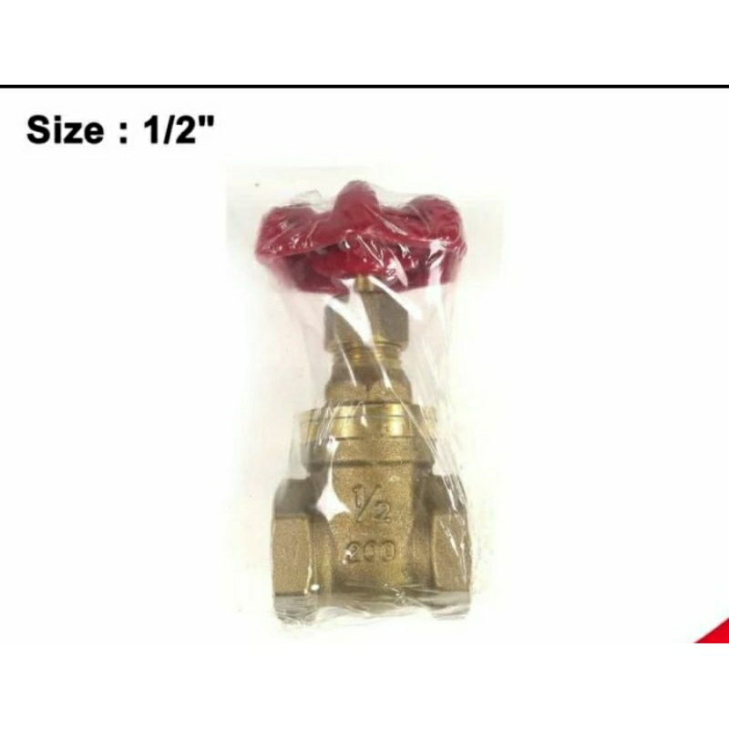 GATE VALVE/STOP KRAN KUNINGAN ONDA 1/2" INCH ORIGINAL