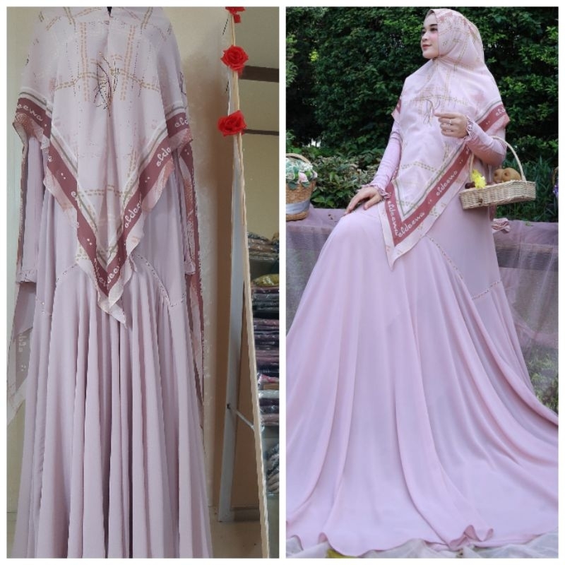 READY SIAP KIRIM BABY PINK ALORA SYARI BY ELDINA