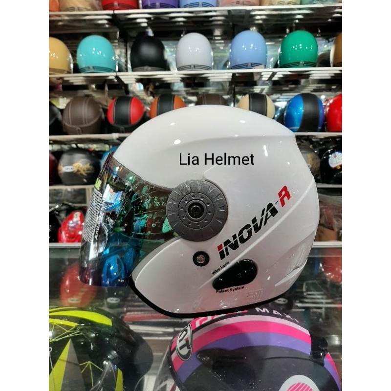 helm dewasa bmc inova R solid white / helm half face bmc inova R polos putih / bmc inova r putih ori