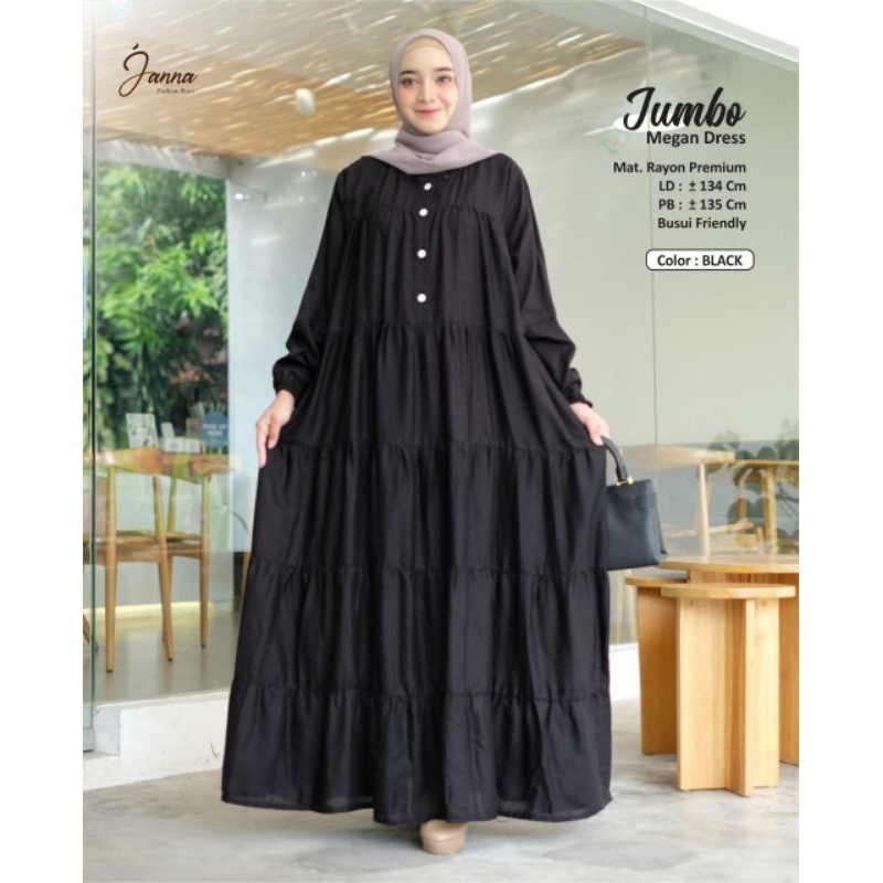 MEGAN GAMIS JUMBO LD 134 cm bahan katun rayon DRES BY JANNA