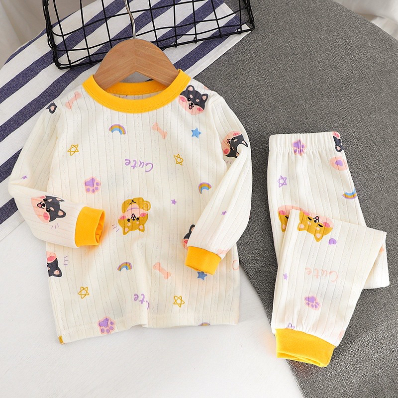 BAJU TIDUR ANAK SETELAN PIYAMA BAYI SET LENGAN PANJANG