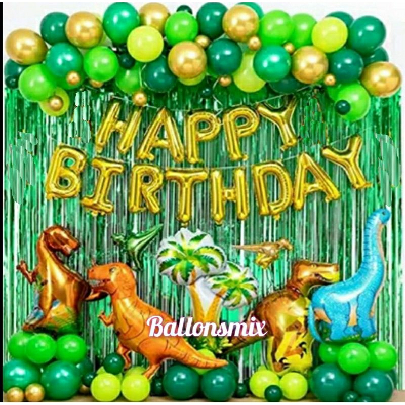 Dekorasi Set Dinosaurus / Dekorasi Ulang Tahun