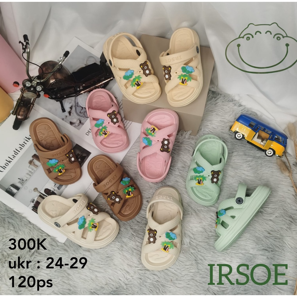 SANDAL JELLY KARET TALI BELAKANG IRSOE 300K UKURAN 24-29