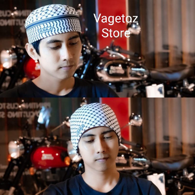 Terbaru Topi PALESTINA Kupluk Motif Sorban 2 fungsi bisa jadi Kupluk dan Peci