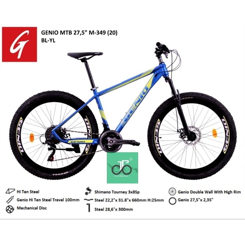 Sepeda MTB 27.5" Genio M-349 TERBARU (m349)