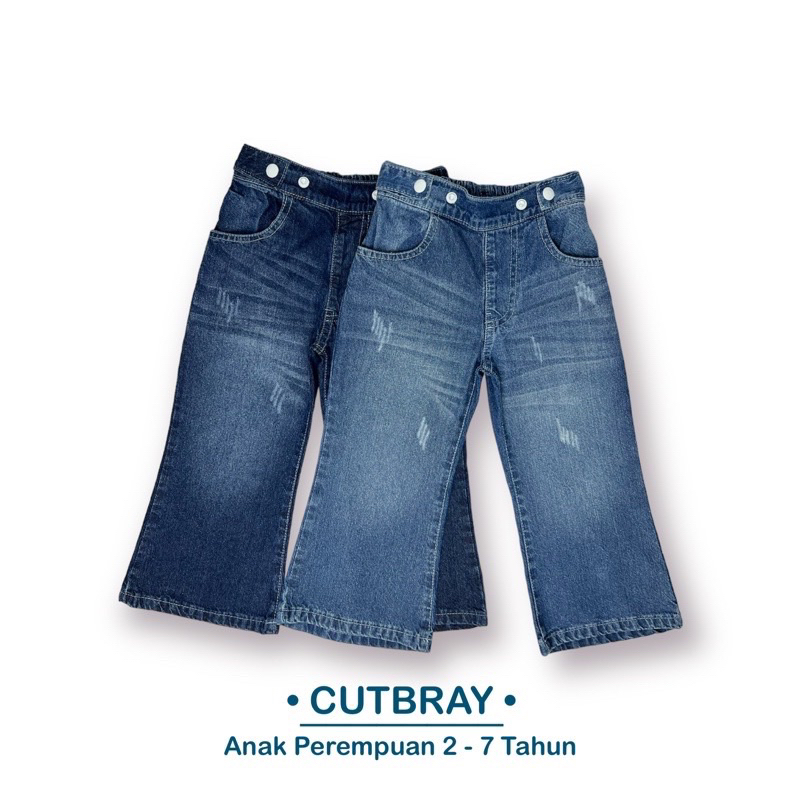 Celana Cutbray anak jeans - Anak perempuan 2-7tahun