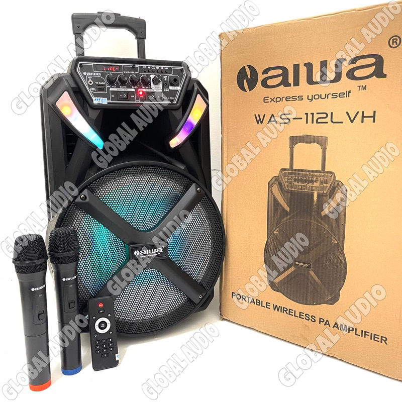 Speaker Portable Aiwa Was 112 LVH Original 12 inch Bluetooth Free 2bh Wireless aiwa was112Lvh was 11