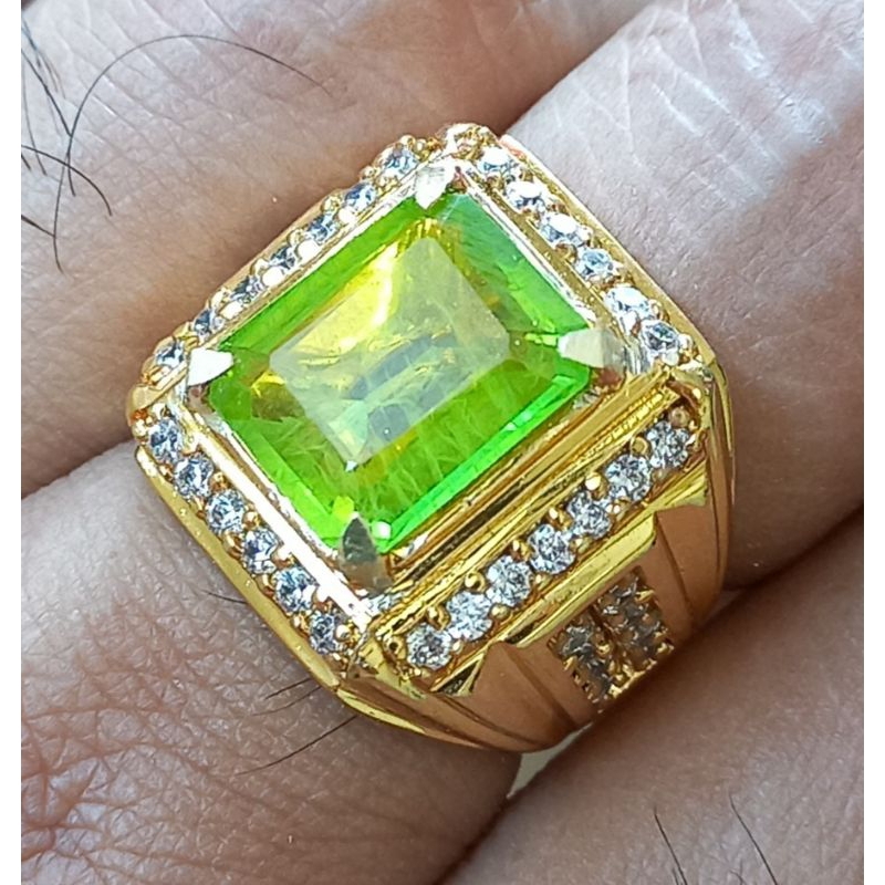 cincin batu zamrud catam asli berkualitas super mewah