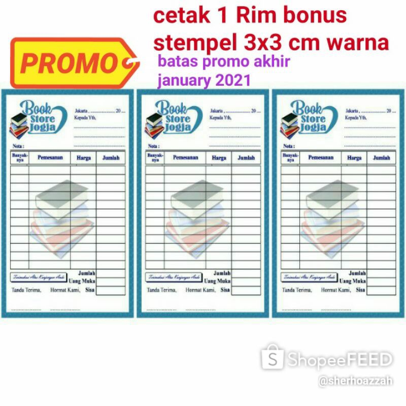 

CETAK NOTA KONTAN DAN SURAT JALAN, 1/2 F4 ,4 play