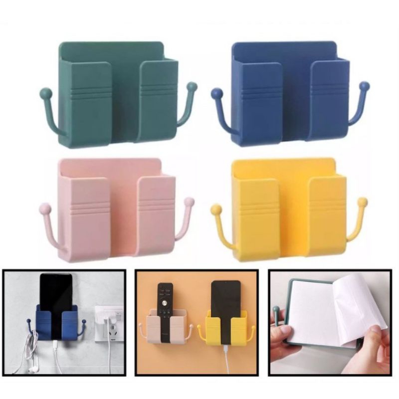 Stand Holder Tempel Dinding Hp + Cantolan / Remote TV / AC Tempel Gantung