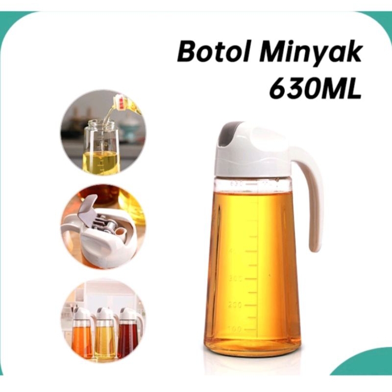 Botol Kaca Minyak Goreng 630ml / Bottle Oil Wadah Tempat Penyimpanan