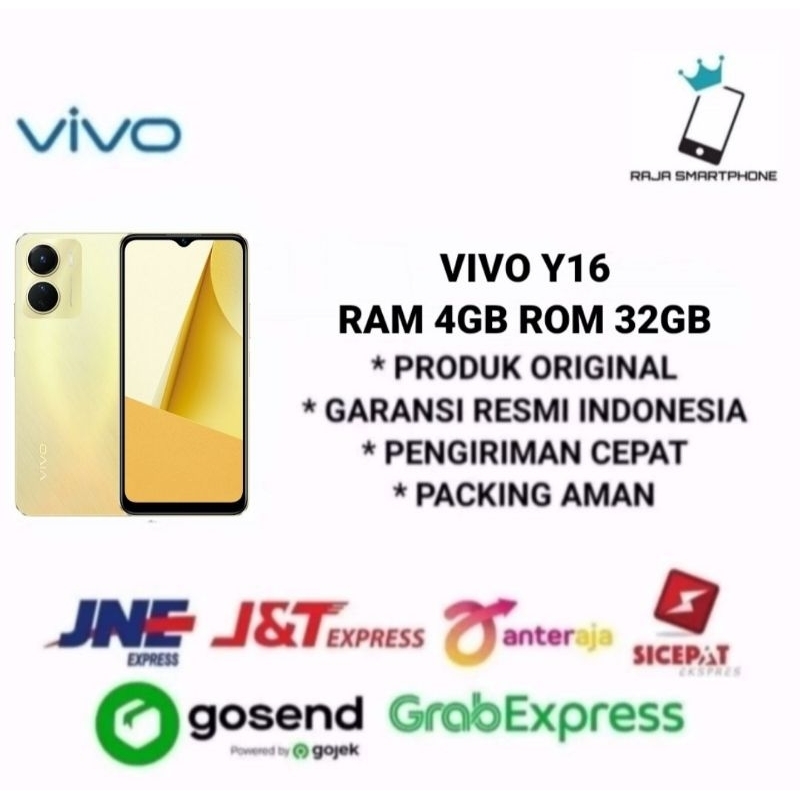 VIVO Y16 RAM 4GB ROM 32GB - GARANSI RESMI
