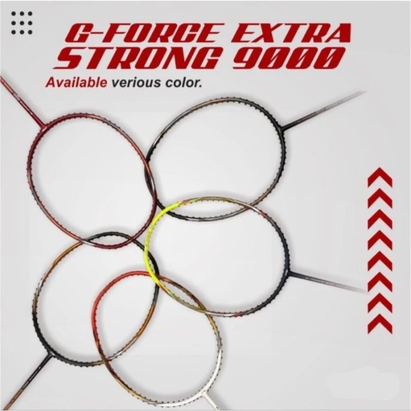 Raket Badminton Lining G-force Extra Strong 9000 35LBS 100% Original