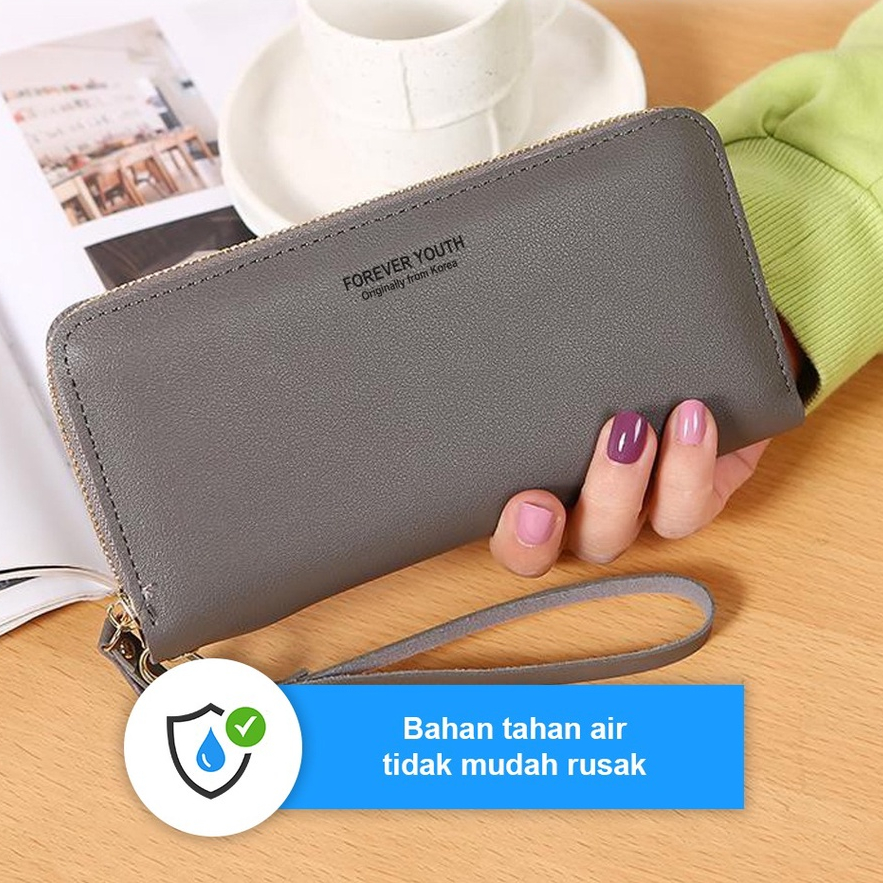 Dompet Panjang Wanita Dengan Tali Dompet Dompet Panjang Polos Keren ZAMZAM 6088