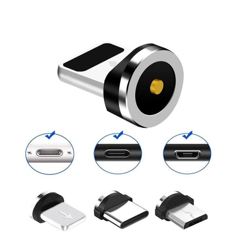 Kepala Casan Magnet 1Konektor All Type Micro USB Type C Iphone Magnet 1Titik