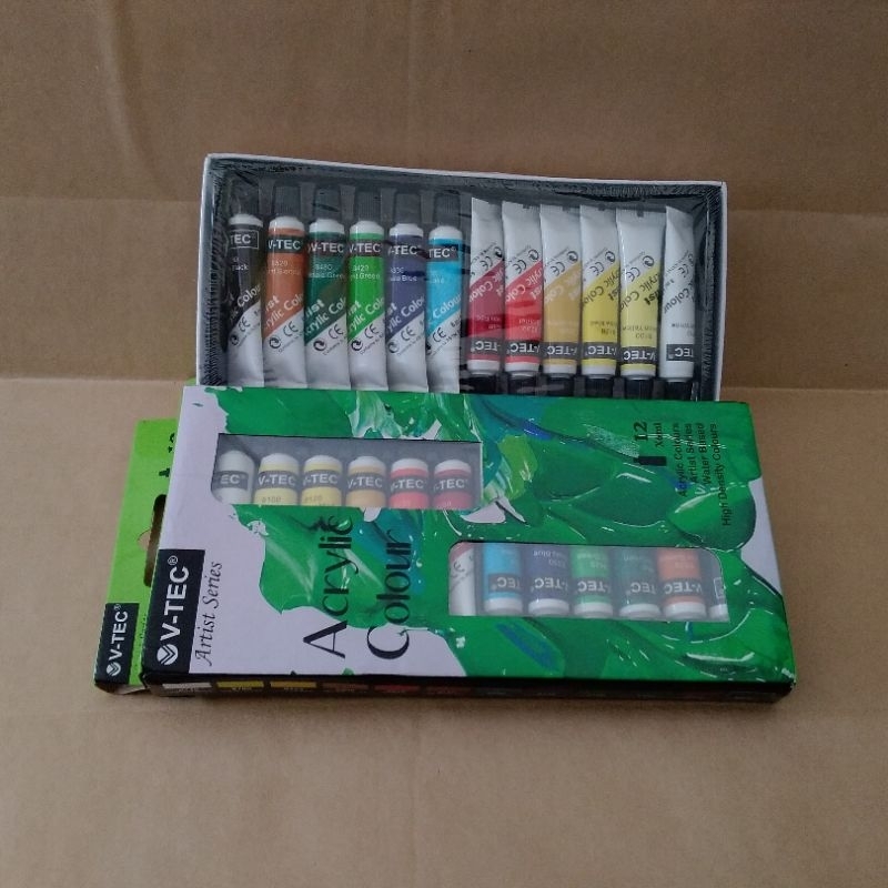

Cat Arcylic Colour V-tec 12pcs (6ml)