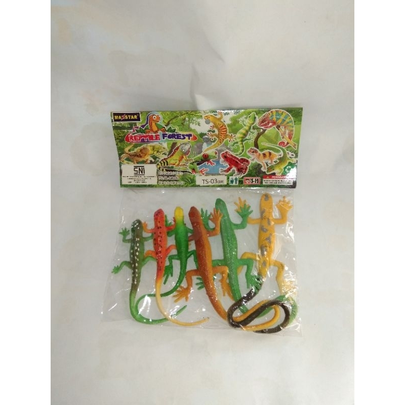 mainan hewan kadal set mainan murah balikpapan