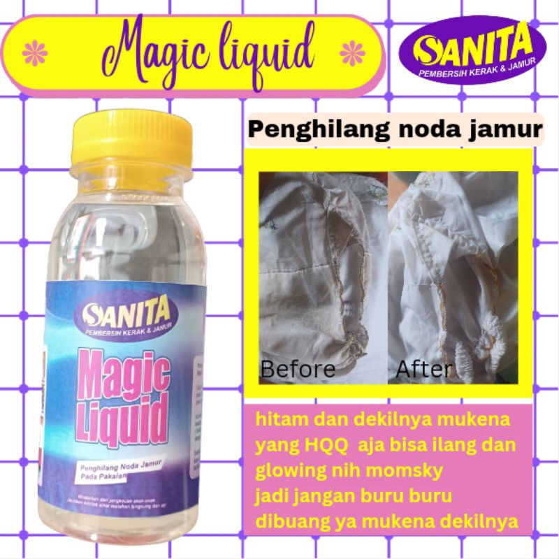 SANITA Obat Penghilang Pembersih Noda Hitam Jamur Tayem Pada Kain Pakaian Mukena Stroller Bayi Cuci 