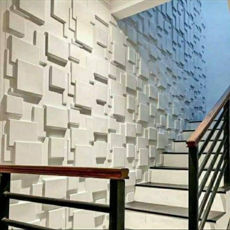 WALLPANEL 3D ORNAMEN DINDING WALLPAPER DINDING BETON