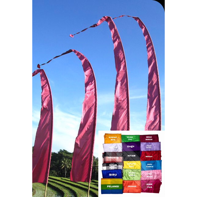 Umbul Umbul Naga Bendera Khas Bali Ukuran 3, 4, 5, 6, 7 Meter