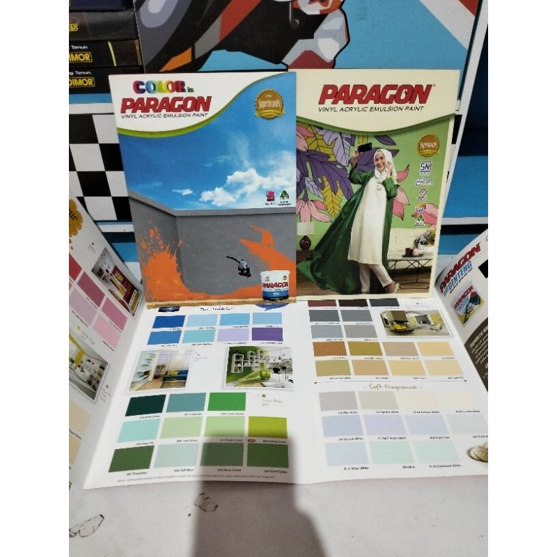 katalog cat tembok Paragon,katalog Paragon cat tembok,kartu warna cat paragon