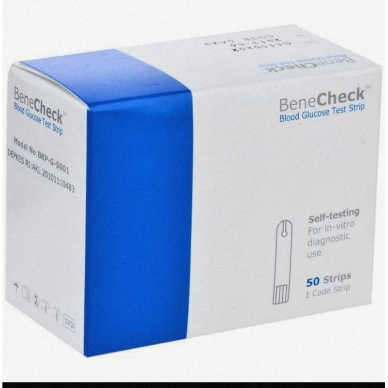 BeneCheck Plus gula Darah isi 50 pcs / Benechek Plus Gula