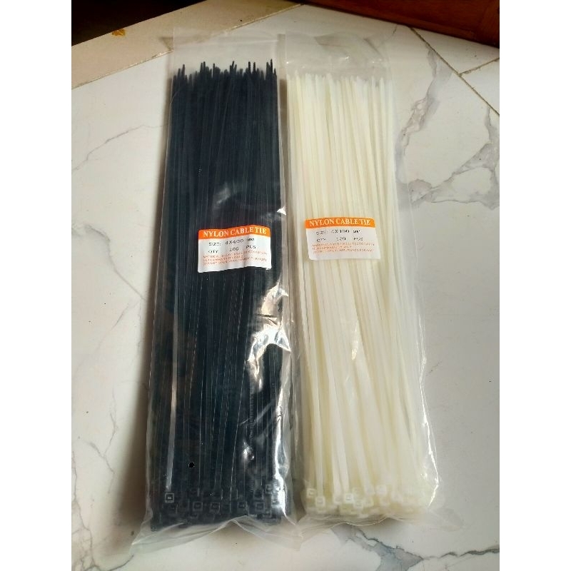 kabel Ties 40cm tali Ties 40 cm 1pack kabel Ties hitam putih panjang 40cm