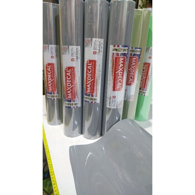 MAXDECAL  meteran New color sticker MAXDECAL PASTEL GLOS GREY 7500- PG274 dan MET/DOP 7500-PM274 (Pa
