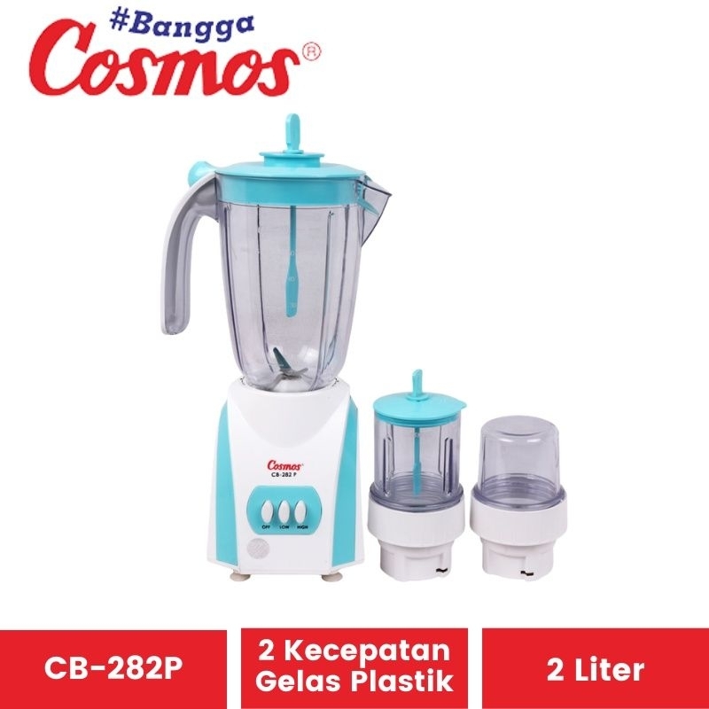 Blender Cosmos CB 282P 3 in 1 Plastik 2 Liter Biru