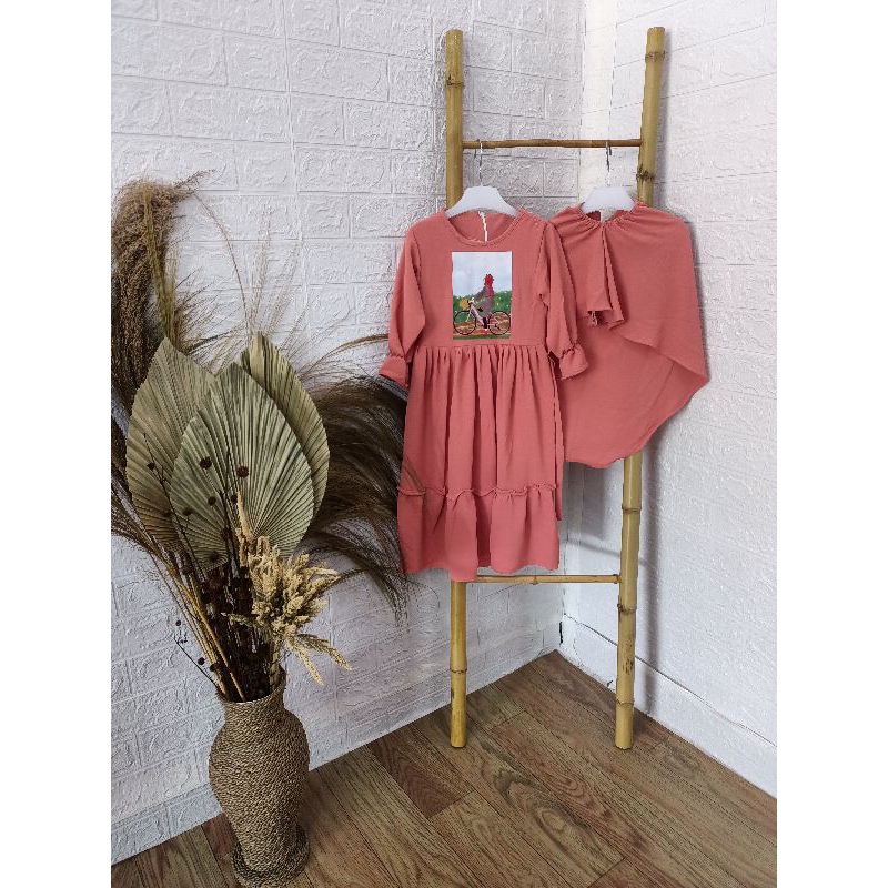 Dress anak model Rempel Susun ,Gamis Anak