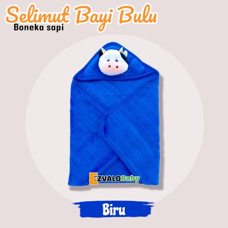 SELIMUT BULU KARAKTER BONEKA SAPI 60cm×60cm