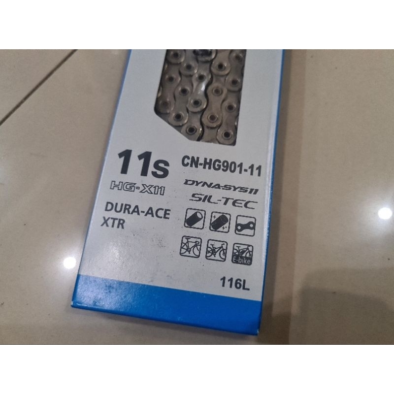 ORIGINALL CHAIN RANTAI SEPEDA SHIMANO CN HG901 11 SPEED DURA ACE XTR HG X11 CN-HG901 DURAACE RANTAI 11SP