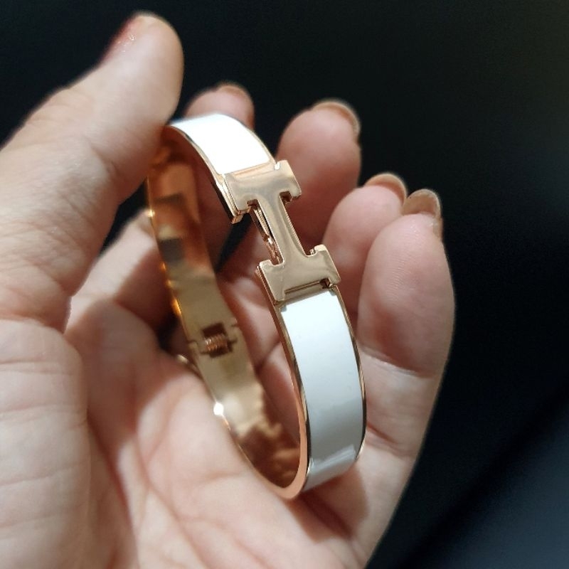 Gelang titanium asli Rosegold Premium Quality Bahan Bagus kilau Anti karat anti alergi Bracelet Stainless steel ori Gelang Titanium Branded band Gelang Viral Titanium Premium Quality Gt49