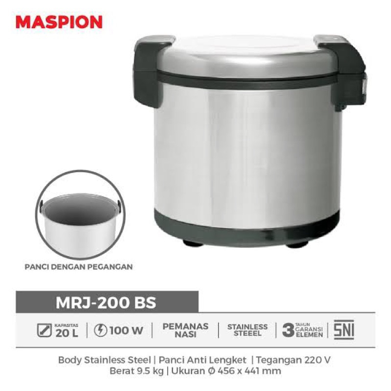 BIG SALE!! Magic Jar/ pemanas nasi Maspion 20 liter MRJ 200 BS