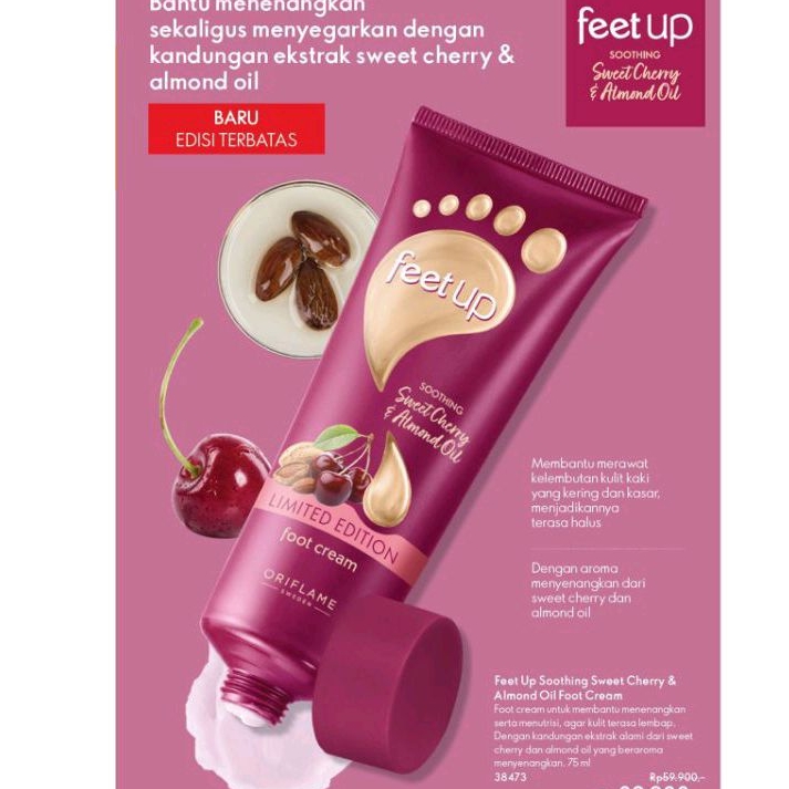 Feet UpSoothing Sweet Cherry &amp; Almond Oil Foot Cream