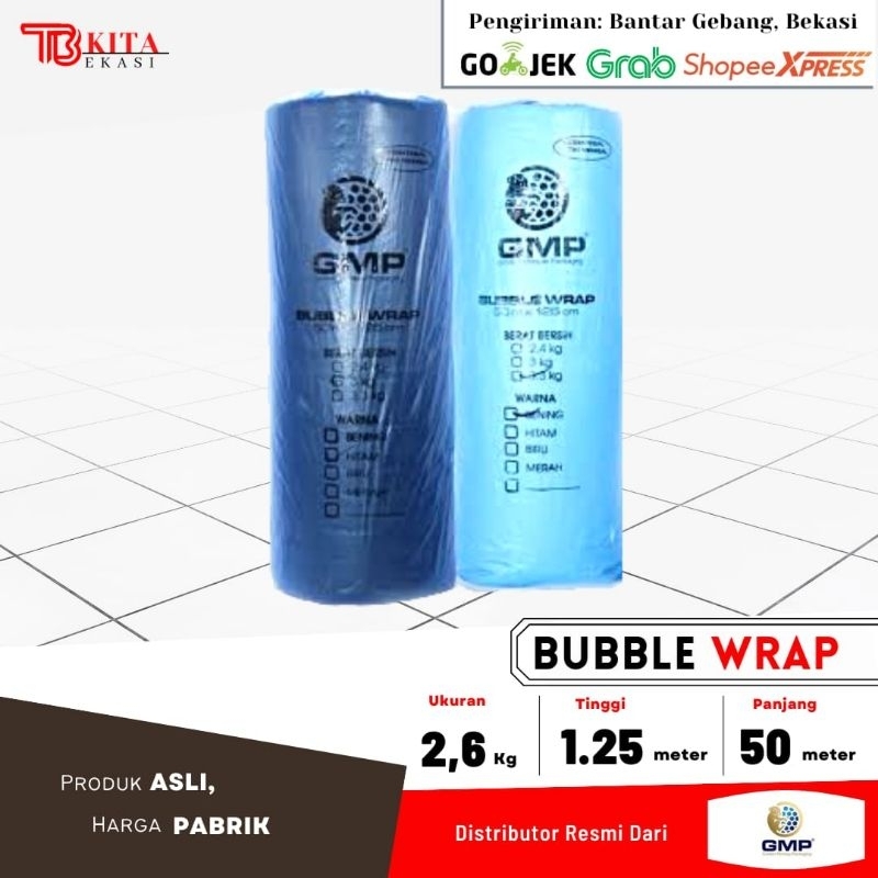

GMP /BUBBLE WRAP GMP 125 CM X 50 METER 2,6 KG / BUBBLE WRAP 2.6 KG / BUBBLE WRAP GMP 2.6 KG
