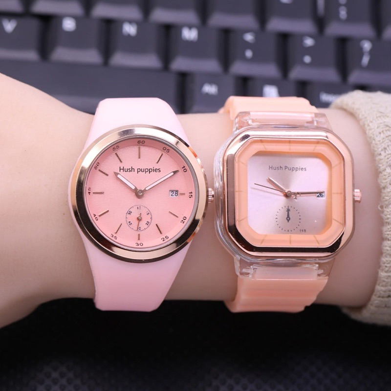 (Grosir Cod)Jam Tangan Wanita Buy1/Get1 Gues tanggal+Hp Crono1 Tanggal aktif Strap Rubber/Karet(Dikirim Jakarta)