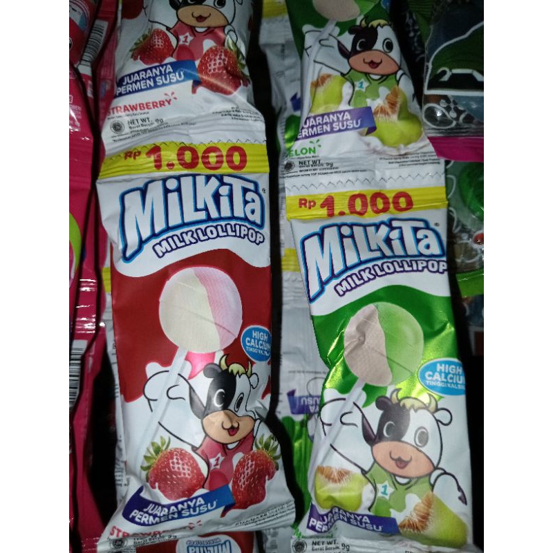 

MILKITA MILK LOLIPOP 1 RENCENG ISI 10PCS X 9G