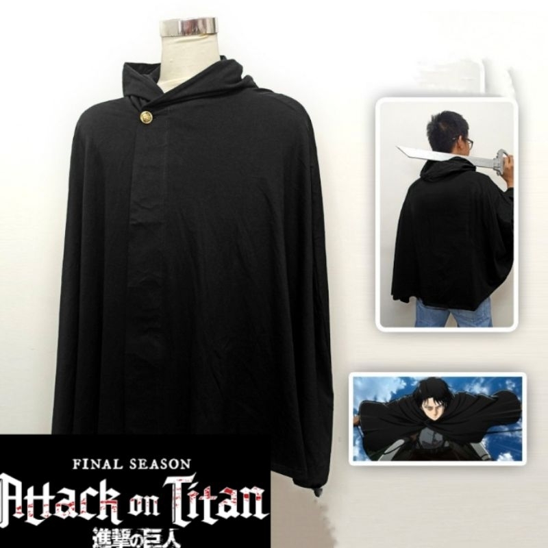 Jubah AOT Attack on Titan Final Season-Jubah Cosplay Anime AOT Levi Eren Termurah