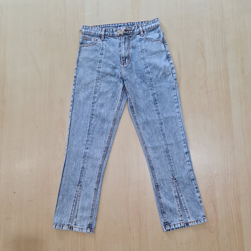 Wizy Celana Jeans 7/8 Celana Jeans Korea Celana Kekinian Up to No 29