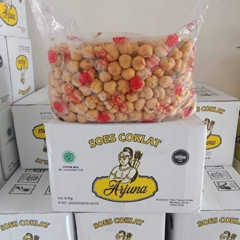 

Snack Soes Coklat Cap Arjuna kemasan 500gr