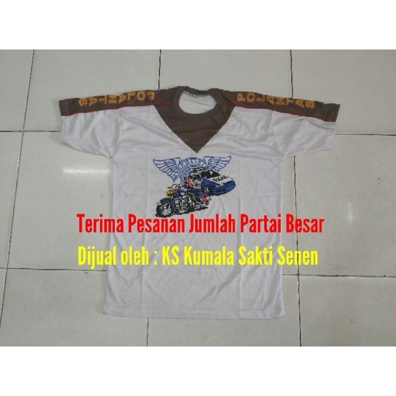 Kaos Polantas Kombinasi Putih|Kaos Lantas Polisi|Topi Pet Pdh Polantas Terbaru|Kopel Polantas Terbaru